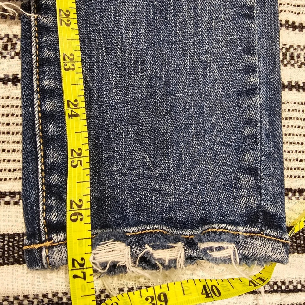 BUCKLE BLACK Fit No 75 Ankle Skinny Jeans Distressed Blue Wash Size 30x27 - Picture 9 of 9